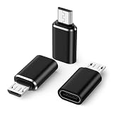 ChrisPow マイクロUSB変換アダプター 3個入り ブラック USB Type-C to Micro USB 変換コネクタ USB C（メス）to Mirco-USB（オス）変換アダプター OTG非対応 タイプCアダプター Type Bコネクタ 2A急速充電 データ同期 アンドロイド充電 Xperia、Galaxy S7、Nexus、 P10 Lite等Micro b Andriod