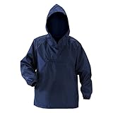 おたふく手袋 ヤッケ レインファクトリー [ポリエステル100% はっ水加工 フード一体型] RF-21 ネイビー L