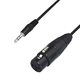 F-Factory 3.5mm TRS(3極)ミニプラグ (オス) - XLR(キャノンプラグ) (メス) 変換ケーブル 1.5m FNT-XT-73015S