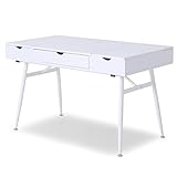 【3タイプ収納付】 パソコンデスク コードすっきり タップ収納 木製 スチール脚 幅120cm ホワイト