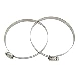 uxcell　ホースクランプ　12mm幅　ステンレス鋼　対応範囲105-127mm　2個入り