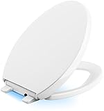KOHLER 75792-0 Reveal Nightlight Quiet-Close with Grip-Tight Elongated-Front Toilet Seat, White [並行輸