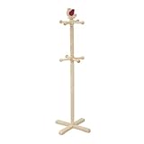 キッズポールハンガー「回転ポールハンガー ピースバード(ZFC-0023-NA)」【JKP】(#9897022)サイズ：幅44×奥行44×高さ131.5cm 木製 ハンガースタンド 子供用