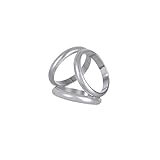 FENICAL スカーフリング　レディース 3リング スカーフ　3つのリング　バックル ブローチ リング 飾り アクセサリーン（シルバー）