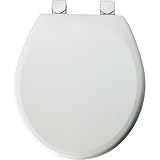 Mayfair 49CPEC 000 Molded Wood Toilet Seat with Chrome Lift-Off Hinges and STA-TITE Seat Fastening S