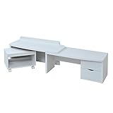 JK FAN DESK 伸張式TV＆デスク FTV-0411WH