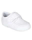Aadi ca09 Leatheretteラウンドトウベルクロストラップ学校Shoe ( Infant / Toddler / Little Boy ) – White Leatherette カラー