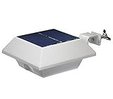 CYBERKIM 人感センサー 屋外 設置が簡単なクリップ着脱式ソーラーライト　ガター（溝）/フェンス/ポーチ (ホワイト 1個セット)