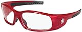 Crews SR130 Swagger Brash Look Polycarbonate Dual Lens Glasses with Crimson Red Frame and Clear Lens
