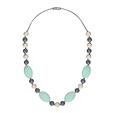 Silicone Teething Necklace, ASSIS Baby Teething Necklace for Mom to Wear with Silicone Chew Beads - 