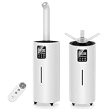 Monoyoi 加湿器 28L大容量 業務用家庭用 2000ML/H大霧量 超音波式 UV除菌 麦飯石フィルター 次亜塩素酸水対応 静音 タイマー 上部給水