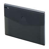 リヒトラブ SOERU スリムドキュメントファイル A4 ヨコ型 スモークブラック A-8700-24
