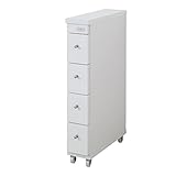 完成品 日本製すき間ワゴン 幅15×奥行44cm ホワイト