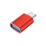 GEJ-Tech USB Type-C 変換アダプタ USB 3.0 USB-C USB-A USB Type-A 最大5Gbps 急速充電 OTG対応 (レッド)
