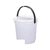 AS08997 丸型密閉バケツ 5L 蓋付き ナチュラル色