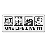 【たみ屋】 One Life, Live it! MT車注意 マグネットステッカー8.5cm×23cm 耐候防水性日本製シール OLLI-mt (マグネット)
