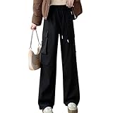 Ｋａｙｉｙａｓｕ レディース 裏起毛カーゴパンツ 防寒 スウェット トレッキング ワイド 厚手 裏ボア 美脚 秋 冬