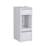 arne キッチンラック 伸縮 R+レンジ 30L ロータイプ 幅35～59cm 高さ90cm ホワイト