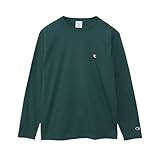 長袖Tシャツ 長袖 丸首 綿100％ ワンポイントロゴ刺繍 ロングスリーブTシャツ メンズベーシック C3-P401Z-605-XL