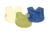Silly Billyz Organic Boy Bib in Snow / Marine / Sage by Silly Billyz