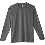 [グリマー] 3.5オンス インターロック ドライ 長袖 Tシャツ 00352-AIL ダークグレー M