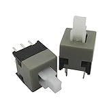 Goliton® 50X　8.5X8.5MM 　セルフロックスイッチ　プッシュボタンスイッチ　DIP 6ピン　触覚プッシュボタンキースイッチ　グレー