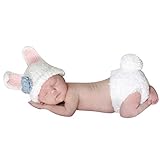 hibote 写真　プロップ新生児の赤ちゃんの少女かぎ針編みのニットコスチューム服のキャップギフトセット
