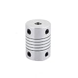 uxcell シャフトカップリング 4mmx5mm D18L25 アルミニウム合金 コイリングクランプ