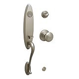 Schlage fa360 Vアッシュ619、AshcroftハンドルSet with Andoverノブ内部、サテンニッケル