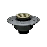 Oatey 82132 ABS調節可能な商用Drain with 15.24 CM BR Grateとラウンドリング、2インチ