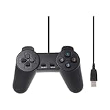 USB ゲームパッド 有線 コントローラー PC ゲームコントローラー 人体工学 遅延なし 高耐久ボタン ジョイスティックをアップグレード 有線USB接続 FOR-PS4 Pro/FOR-Slim/P3/Win7/8/10対応 ゲームパッド (ブラック)