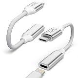 Korllo ライトニン to USB C 変換アダプタ 30W PD急速充電 ライトニン(メス) - Type C(オス)アダプターケーブル 8 Pin- USB C PD 高速充電アダプター 高速データ伝送対応 i-Phone 15/Pro Max Plus/iPad Pro Air/Android携帯電話用 27W/20W/18W 15cm 2個入り