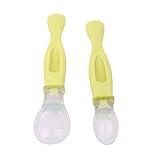 JIOLK シリコンスプーン 赤ちゃん用 離乳スプーン フ ベビースプーン 赤ちゃん 乳児 ィーディング スプーン 育児スプーン 曲げ可能 温度感知　食器 実用的