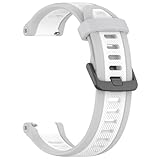 Faygtni ベルト GARMIN Forerunner 165 / Forerunner 165 Music/Vivoactive 5用の互換品替えベルト シリコン製 柔らかい 軽量 通気性 10色オプション グレー&ホワイト
