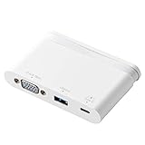 エレコム ドッキングステーション USB-C ハブ PD対応【充電&データ転送用Type-C/USB3.0/D-sub】ケーブル収納 ホワイト DST-C07WH