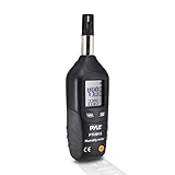 PYLE Meters PTHM15 Mini Temperature and Humidity Meter with Dew Point and Wet Bulb Temperature