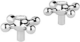 Grohe 18 731 000 Seabury Cross Handles, StarLight Chrome [並行輸入品]