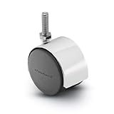 Shepherd Pacer Series 50mm Diameter Die-Cast Twin Urethane Wheel Swivel Caster 5/16 Diameter x 1 Len