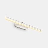 LEDランプミラー、浴室用トイレシンク、ステンレス鋼基材、水、霧、銀9W40cm（15.7インチ） ( Color : Warm light )