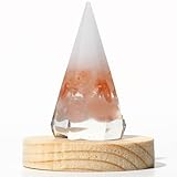 盛り塩 金櫻神社 神塩使用 雫の響 交換不要 水晶入り ローズクォーツ 日本製 高さ約5.2cm × 直径約2.3cm(底面) 玄関 トイレ 神棚 お祓い済塩使用 オルゴナイト 縁起物 おしゃれ 風水 木製台座付き