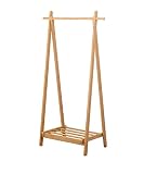 WUFENG コートラック 竹 単純 棚 四脚フロアタイプ 折りたたみコートラック60x45x150cm ( 色 : Folding coat rack )
