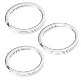 ビッグサイズステンレスキーリング 3個セット (外径)40mm ダブルリング キーホルダー 留め金具 DIY 部品 パーツ ハンドメイド 材料 Q0616/40