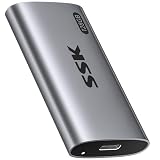 SSK 128GB SSD 外付けハードドライブ ポータブルSSD 最大550MB/秒 高速ソリッドステートドライブ 外付けドライブ USB 3.2 Gen2 SSD iPhone 15/Pro Windows Mac Android用 LEDライト付き トリム スマートサポート