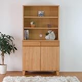 ISSEIKI シェルフ ナチュラル 幅80 飽きの来ないデザイン 木製家具 【BA-29-6】