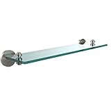 Allied Brass SB-1/22-SN 22 by 5-Inch Single Glass Shelf by Allied Brass
