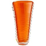CYAN DESIGN 06544 Medium Dollie Vase, Orange and Clear by Cyan Design