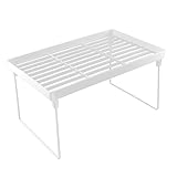 uxcell 家庭用品 小物 テーブル用品 ストレージ棚 プラスチック 長方形デザイン ホワイト 32 x 20 x 17cm