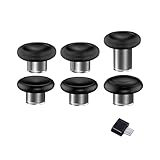 6 in 1 金属製サムスティック Elite Series 2 Coreコントローラー交換用、Xbox Elite Series 2コントローラー用サムスティック、Elite Series 2コントローラー交換用サムスティック (ブラック) Type-Cコンバーター