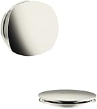KOHLER K-T37391-SN PureFlo Cable Bath Drain Trim with Basic Rotary Turn Handle Vibrant Polished Nick
