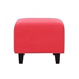 【単品】足置き（オットマン）【LeJOY】スタンダードタイプ ハッピーピンク 脚：角錐／ナチュラル 【リジョイ】：20色から選べる！カバーリングソファ